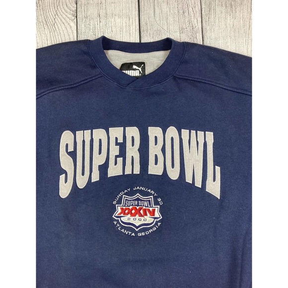 Vintage RAMS SUPER BOWL CHAMPIONS XXXIV ATLANTA 2000 Sweatshirt Puma Large - Picture 2 of 4